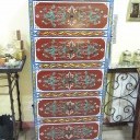 Commode 5 tiroirs, bois peint, de Marrakech - La Fibule