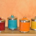 Boite poterie de couleur unie de Safi La Fibule